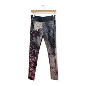 Society 6 Galaxy Print Casual Yoga Leggings Size M